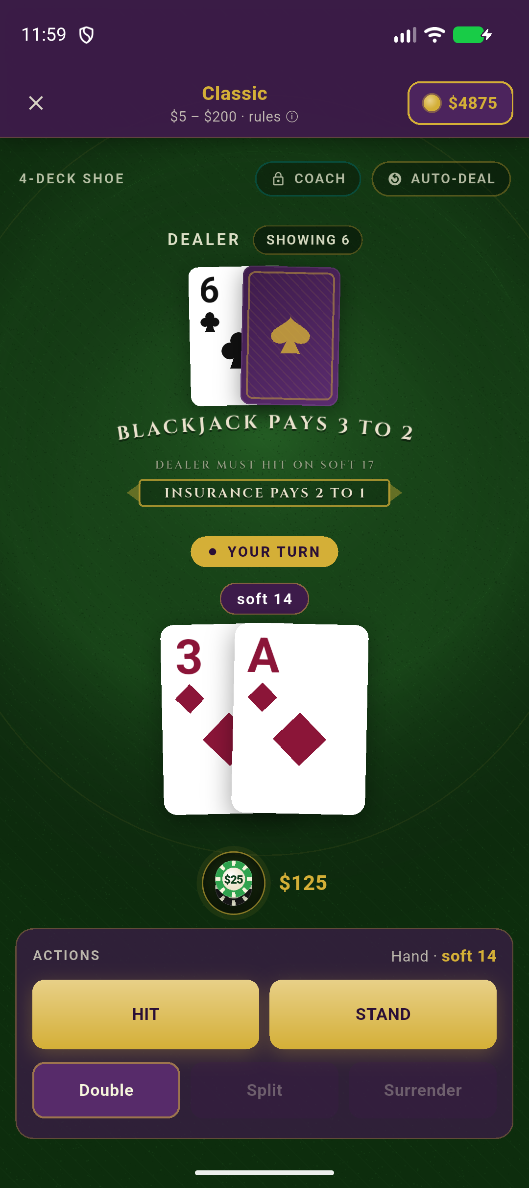 Blackjack dealer