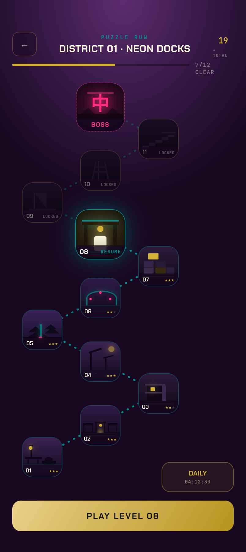 Simply Mahjong level map