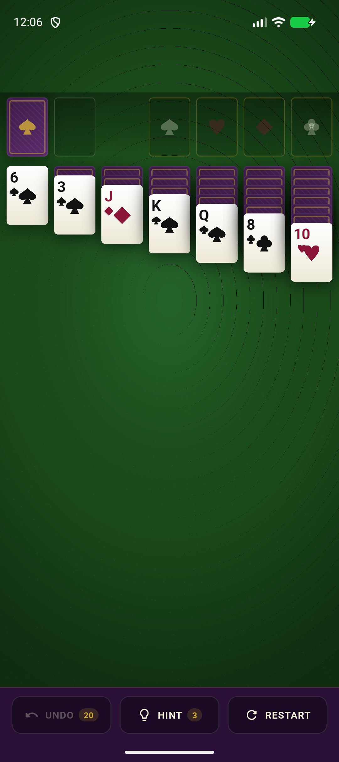 Solitaire board